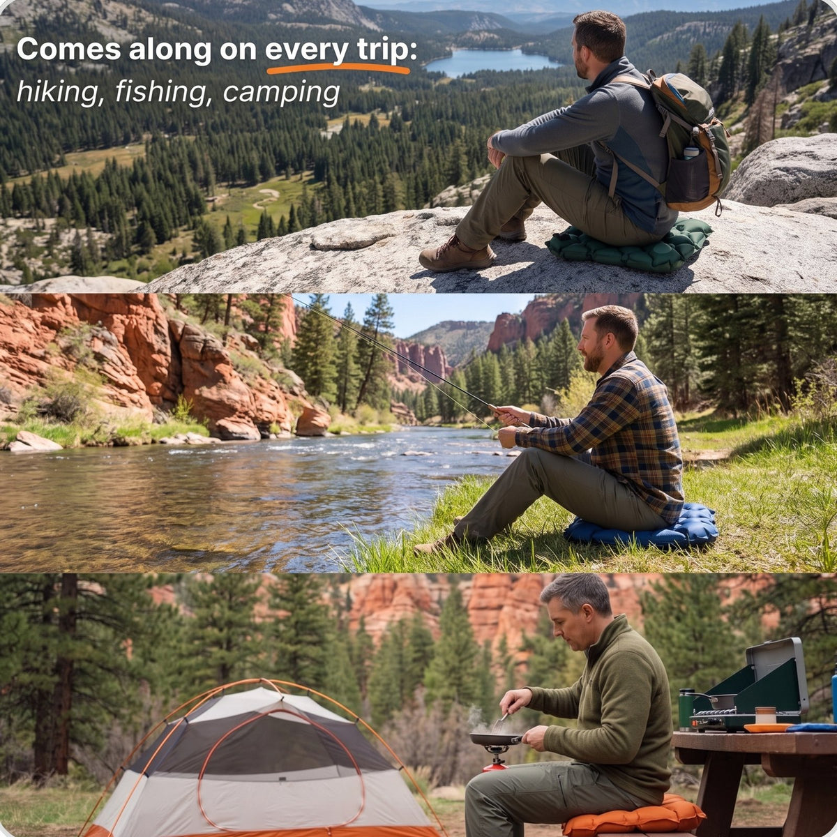 Comes along on every trip: hiking, fishing, camping