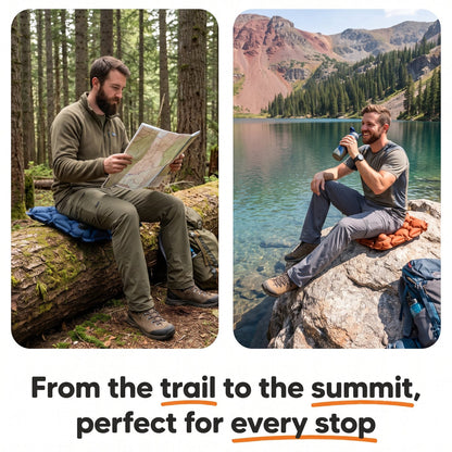 Hiking seat cushion for every trail stop, log or rock