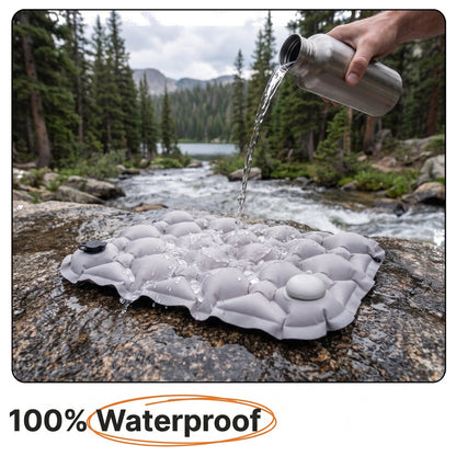 100% waterproof hiking cushion on wet rock